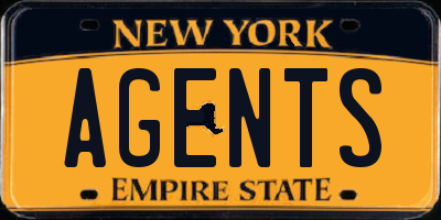 NY license plate AGENTS