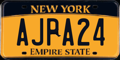 NY license plate AJPA24