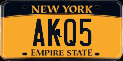 NY license plate AKQ5