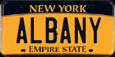 NY license plate ALBANY