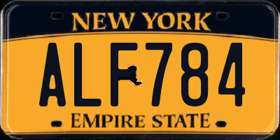 NY license plate ALF784