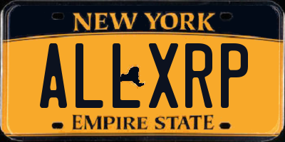 NY license plate ALLXRP