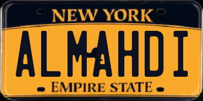 NY license plate ALMAHDI