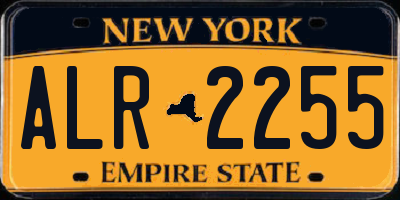 NY license plate ALR2255