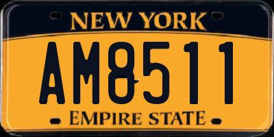 NY license plate AM8511