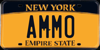 NY license plate AMMO