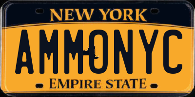 NY license plate AMMONYC