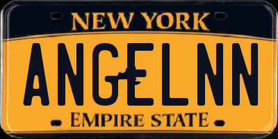 NY license plate ANGELNN