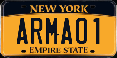 NY license plate ARMAO1