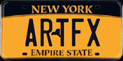 NY license plate ARTFX