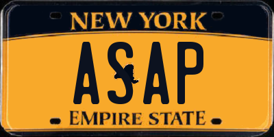 NY license plate ASAP