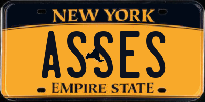 NY license plate ASSES