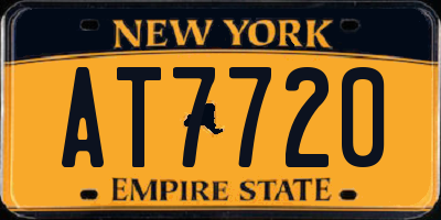 NY license plate AT7720