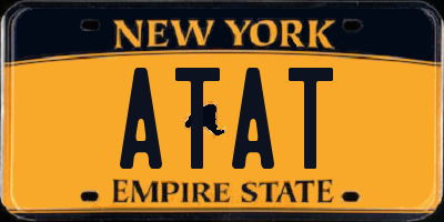 NY license plate ATAT