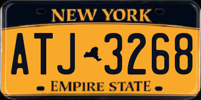 NY license plate ATJ3268