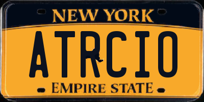 NY license plate ATRCIO