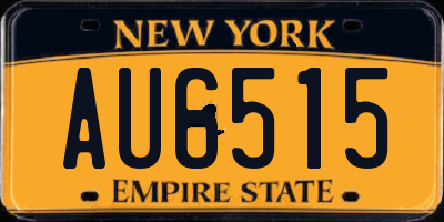 NY license plate AU6515