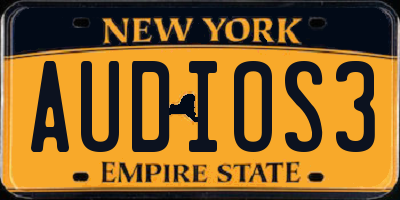 NY license plate AUDIOS3