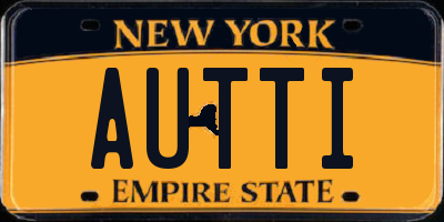 NY license plate AUTTI