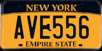 NY license plate AVE556