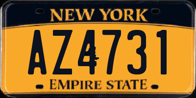 NY license plate AZ4731