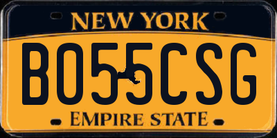 NY license plate B055CSG