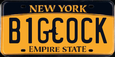 NY license plate B1GC0CK