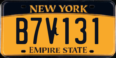 NY license plate B7V131