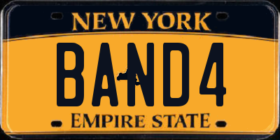 NY license plate BAND4