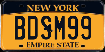 NY license plate BDSM99