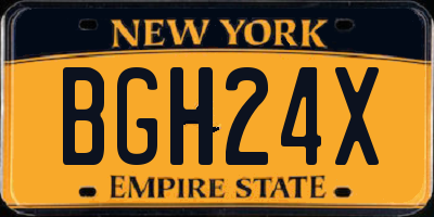 NY license plate BGH24X