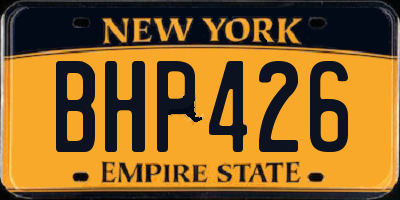 NY license plate BHP426