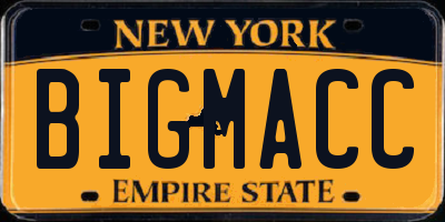 NY license plate BIGMACC