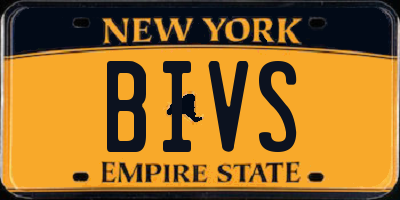 NY license plate BIVS