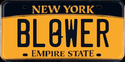 NY license plate BLOWER