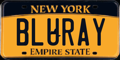 NY license plate BLURAY