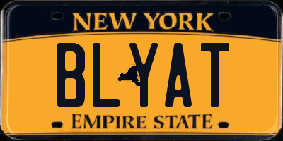 NY license plate BLYAT