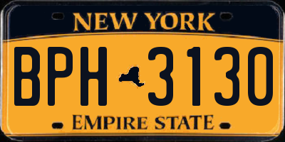 NY license plate BPH3130