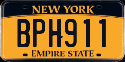 NY license plate BPH911