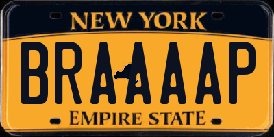 NY license plate BRAAAAP