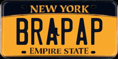 NY license plate BRAPAP