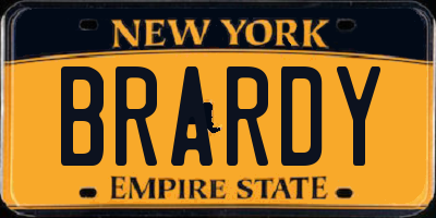 NY license plate BRARDY