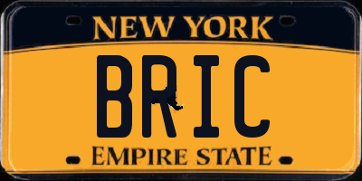 NY license plate BRIC