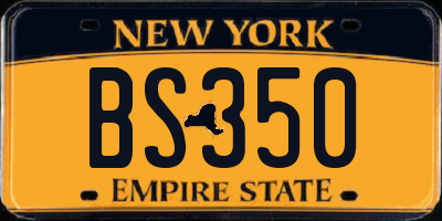 NY license plate BS350