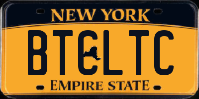 NY license plate BTCLTC