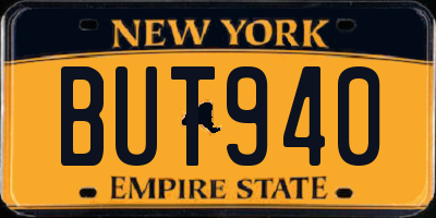 NY license plate BUT940