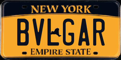 NY license plate BVLGAR