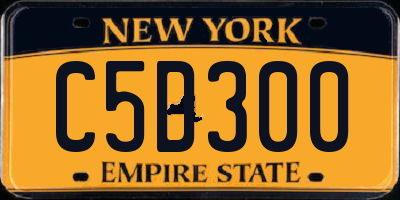 NY license plate C5D300