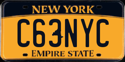 NY license plate C63NYC