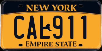 NY license plate CAL911